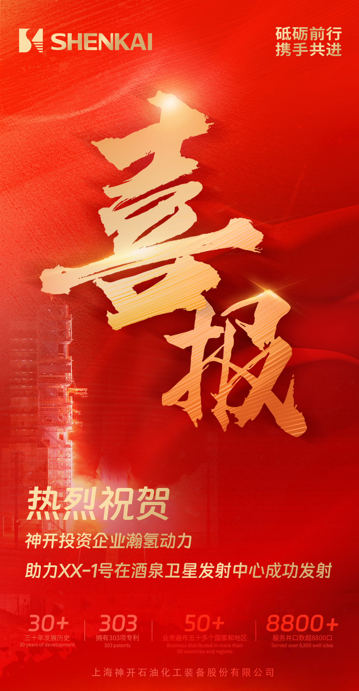 喜報(bào)！神開(kāi)投資企業(yè)瀚氫動(dòng)力助力XX-1號(hào)在酒泉衛(wèi)星發(fā)射中心成功發(fā)射(圖1)